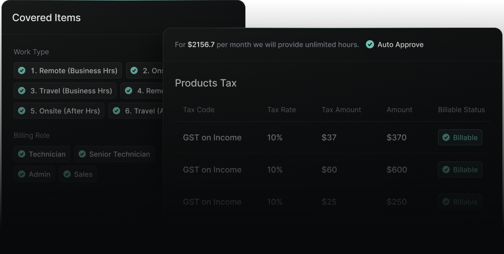Gorelo billing dashboard